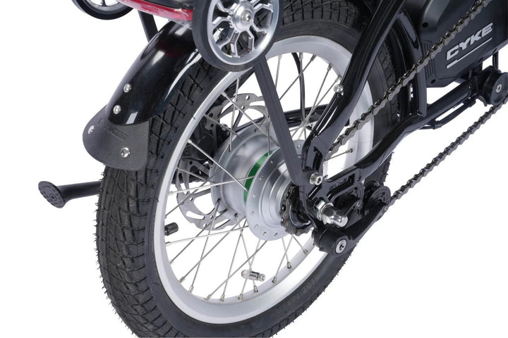CYKE Kingfisher Mid-Drive Folding eBike Folding Electric Bikes Black 10