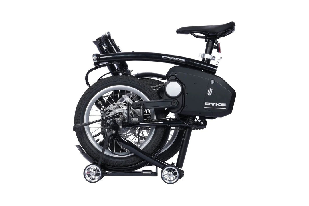 CYKE Kingfisher Mid-Drive Folding eBike Folding Electric Bikes Black 7