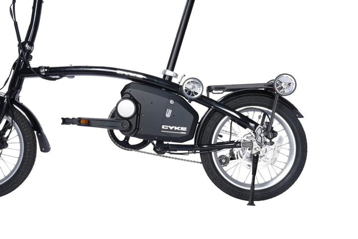 CYKE Kingfisher Mid-Drive Folding eBike Folding Electric Bikes Black 8