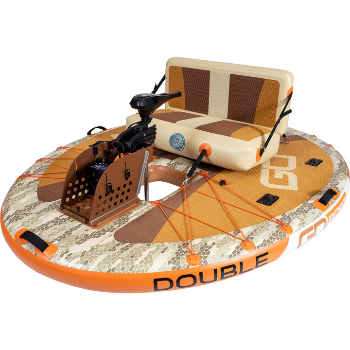 GOBOAT|Double Fish| 2-Person Portable Electric Floating Boat