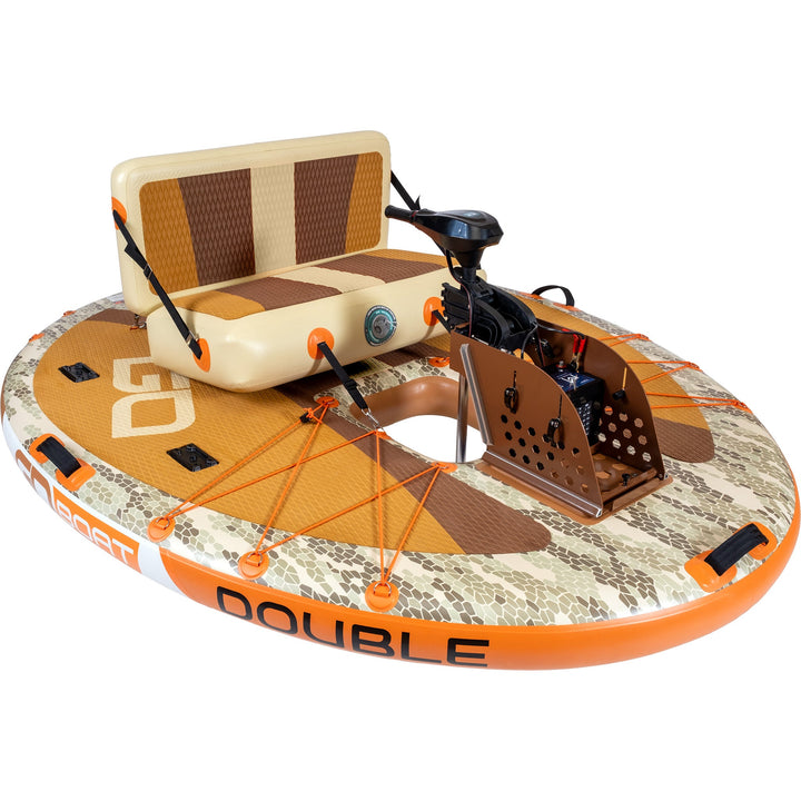 GOBOAT|Double Fish| 2-Person Portable Electric Floating Boat