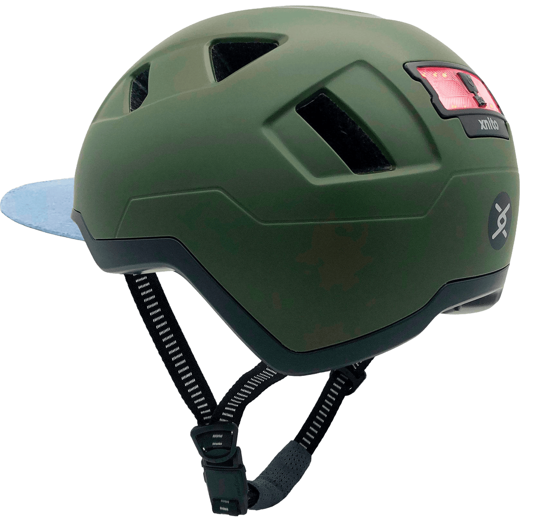 Durable E-Bike Helmet for Class 3 E-Vehicles Moss 1