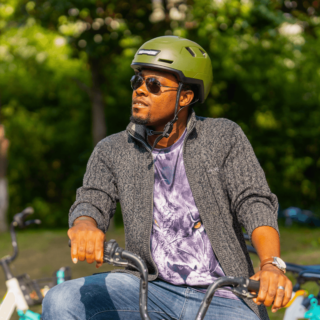 Durable E-Bike Helmet for Class 3 E-Vehicles Moss 8