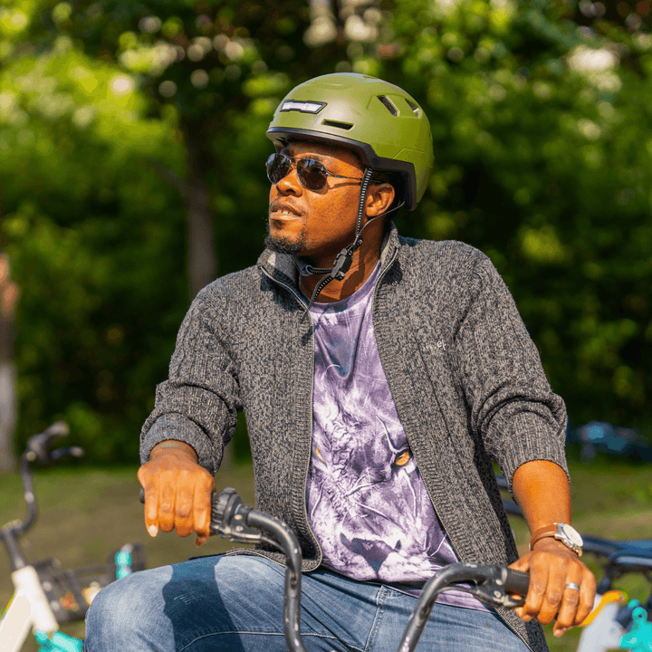 Durable E-Bike Helmet for Class 3 E-Vehicles Moss 8
