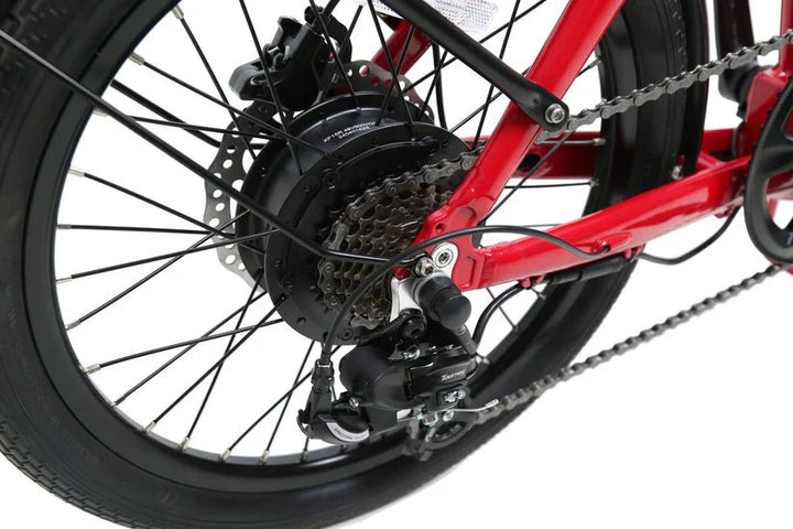 e-JOE| EPIK SWAN Folding Step-Thru 48V 11AH 500W Electric Bike Folding Electric Bikes Red 19