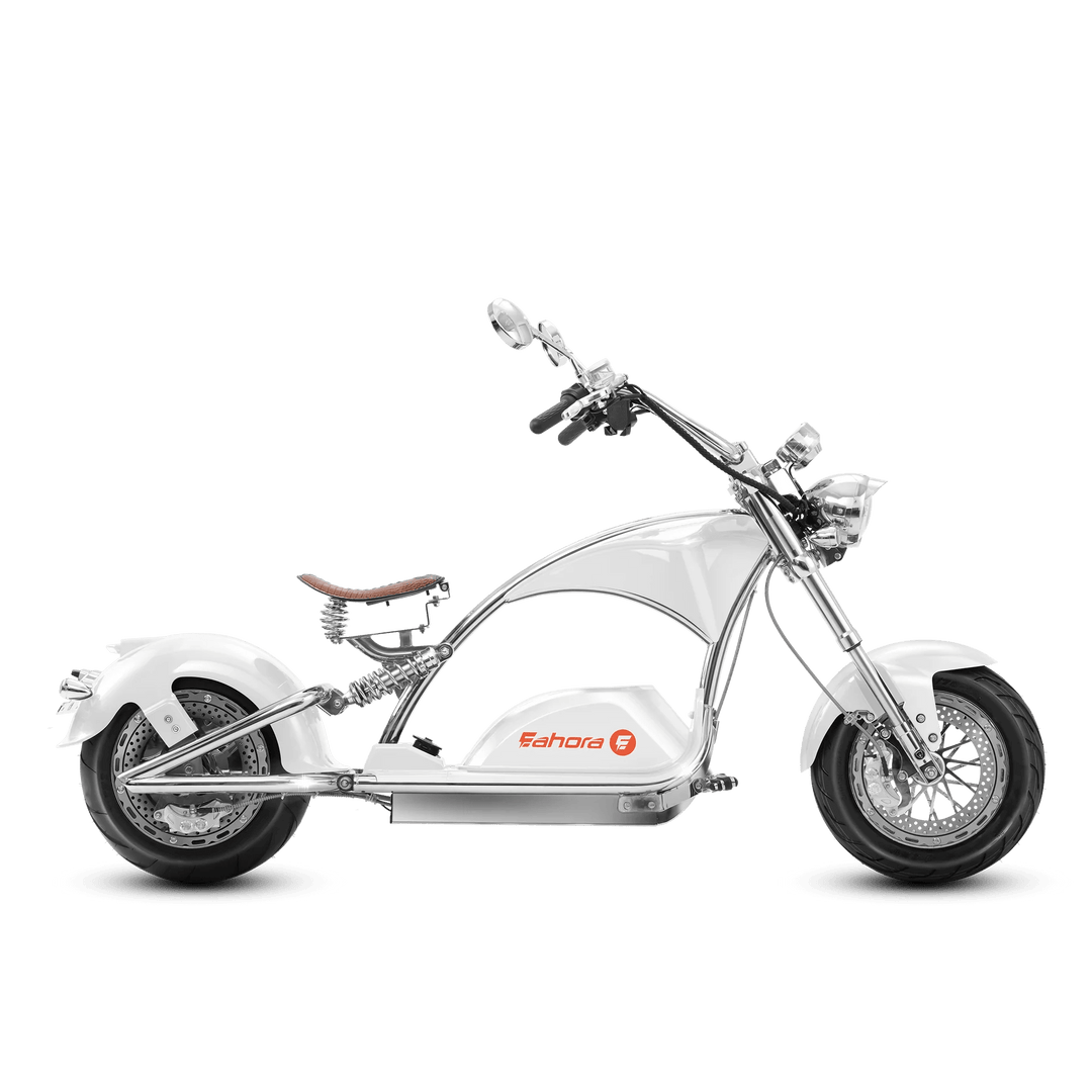 Eahora Chrome M1PS 72V 4000W Harley-Style Electric Chopper Scooter 50MPH Chopper Scooters Vixen Red 10