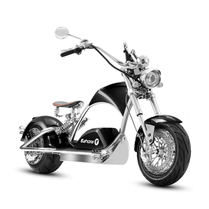 Eahora Chrome M1PS 72V 4000W Harley-Style Electric Chopper Scooter 50MPH Chopper Scooters Vixen Red 11