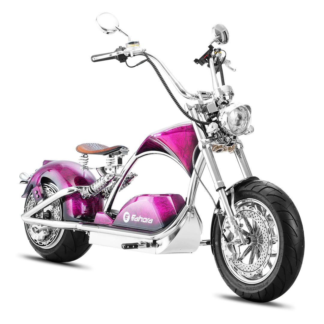 Eahora Chrome M1PS 72V 4000W Harley-Style Electric Chopper Scooter 50MPH