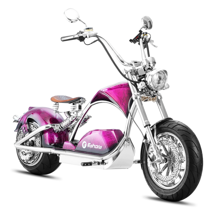 Eahora Chrome M1PS 72V 4000W Harley-Style Electric Chopper Scooter 50MPH