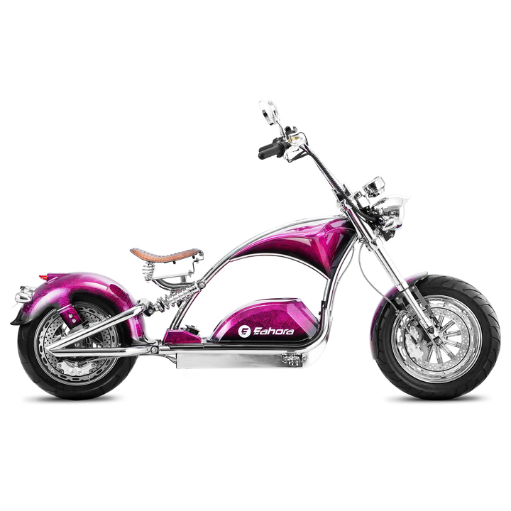 Eahora Chrome M1PS 72V 4000W Harley-Style Electric Chopper Scooter 50MPH