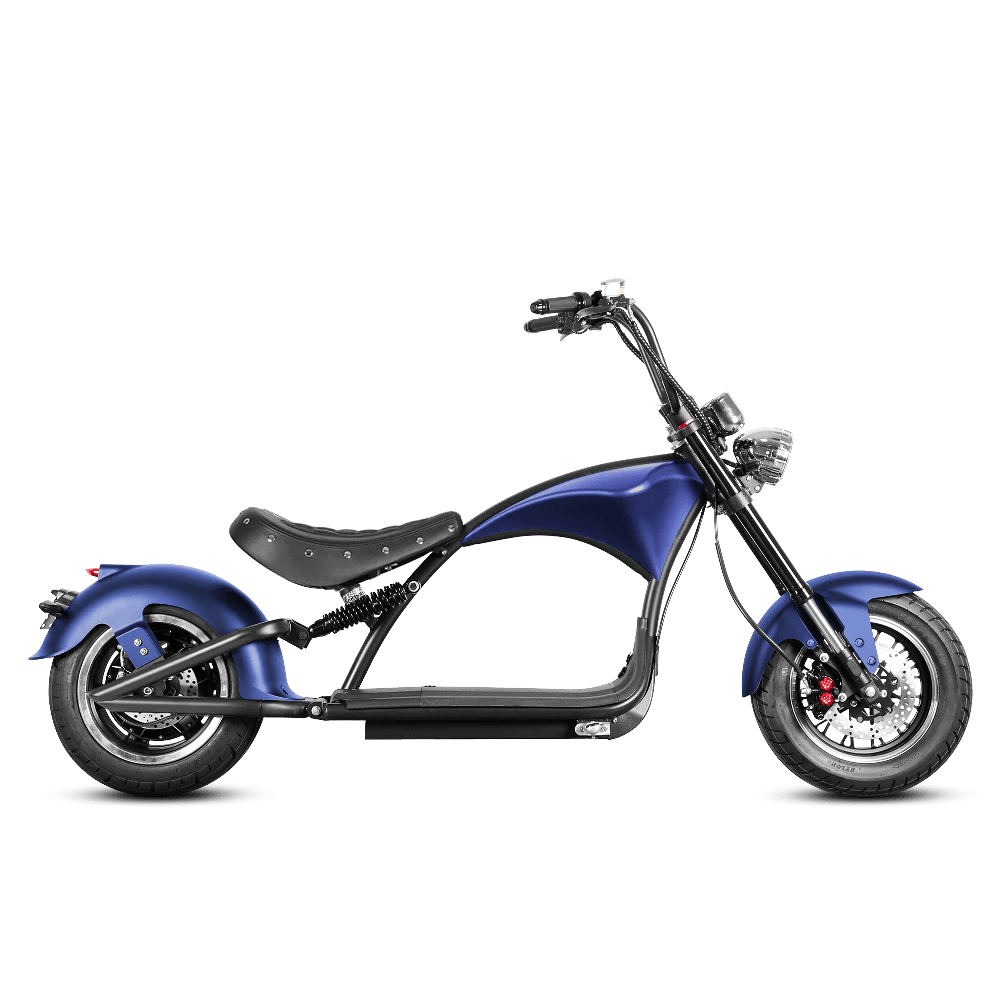 Eahora Emars M1P 60V 2000W Fat Tire Moped Scooter 37MPH Chopper Style Chopper Electric Scooters BLUEBERRIES BLUE 18