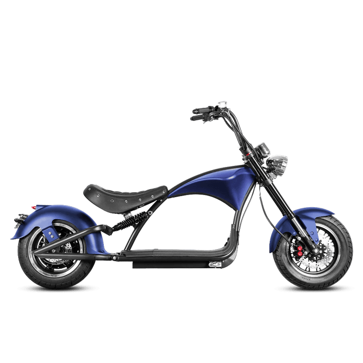 Eahora Emars M1P 60V 2000W Fat Tire Moped Scooter 37MPH Chopper Style Chopper Electric Scooters BLUEBERRIES BLUE 18
