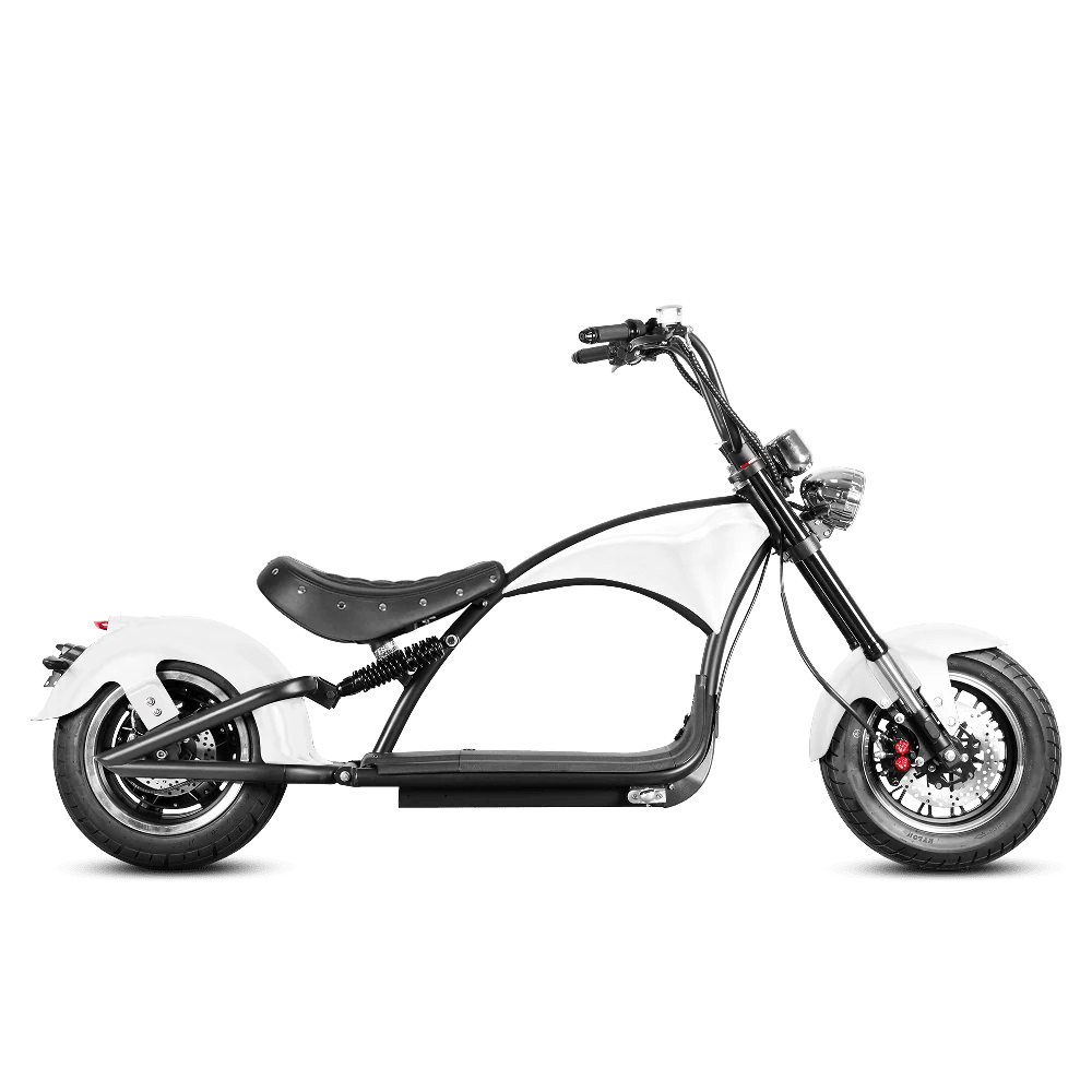 Eahora Emars M1P 60V 2000W Fat Tire Moped Scooter 37MPH Chopper Style Chopper Electric Scooters WHITE 11