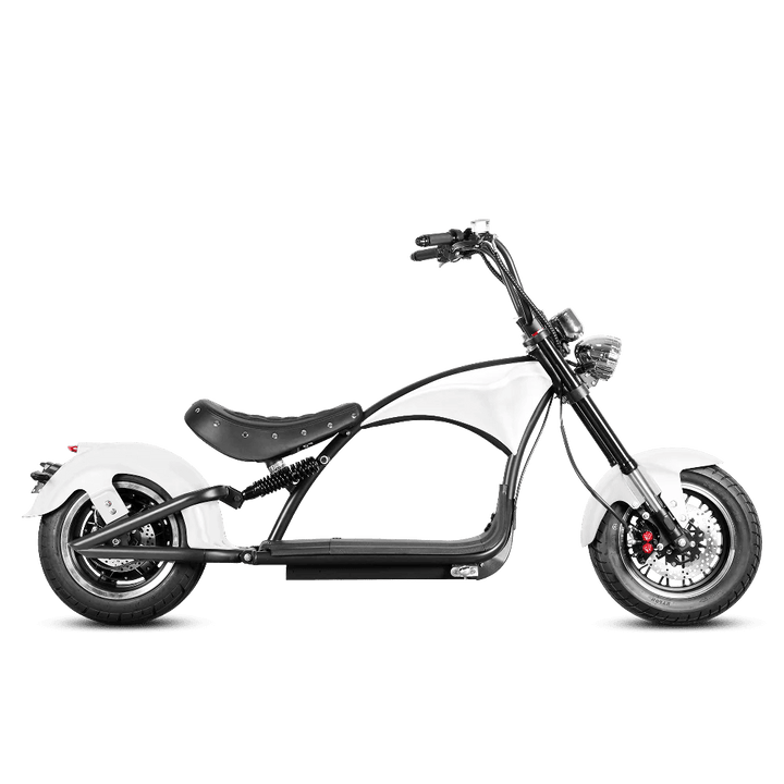 Eahora Emars M1P 60V 2000W Fat Tire Moped Scooter 37MPH Chopper Style Chopper Electric Scooters WHITE 11