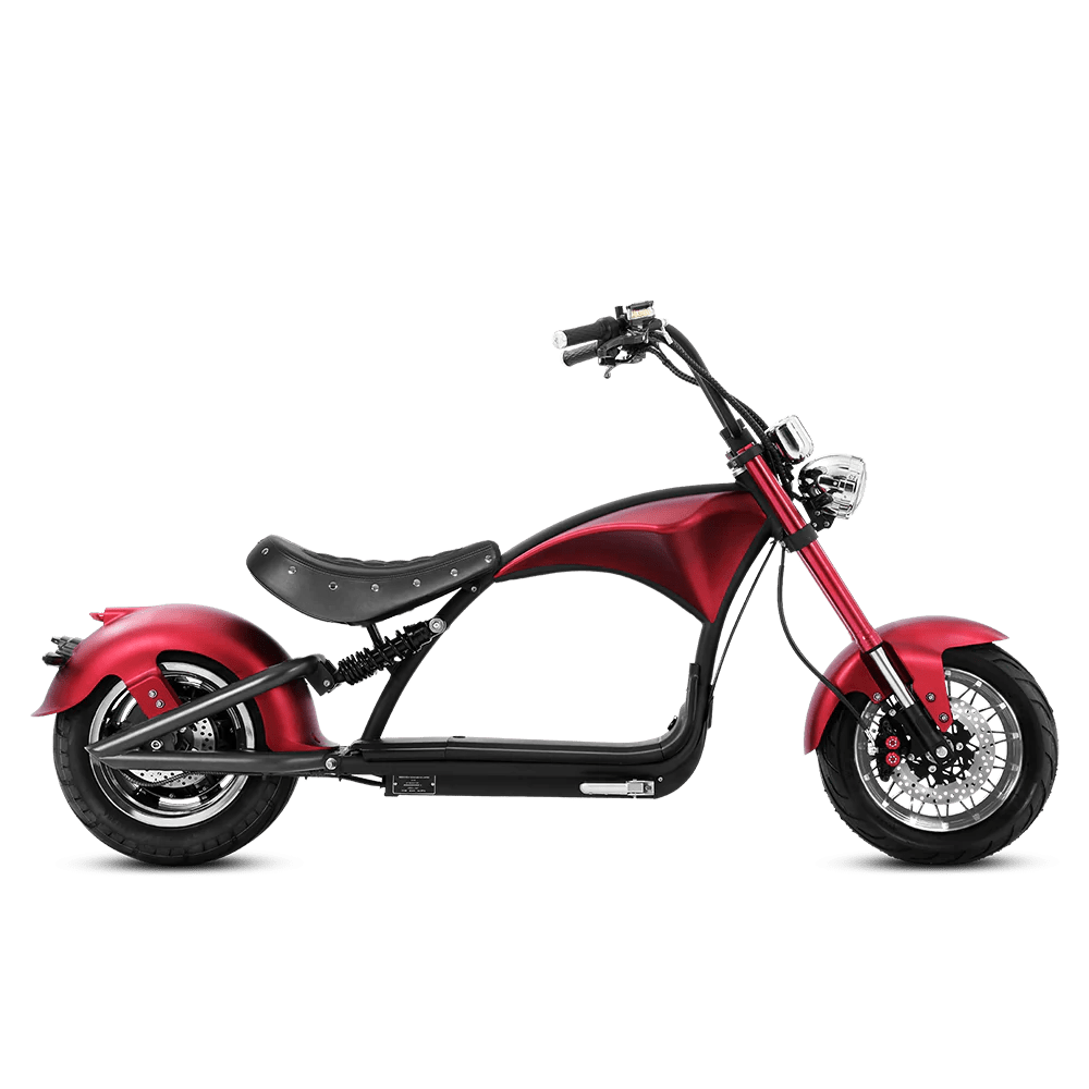 Eahora Emars M1P 60V 2000W Fat Tire Moped Scooter 37MPH Chopper Style Chopper Electric Scooters RED 2