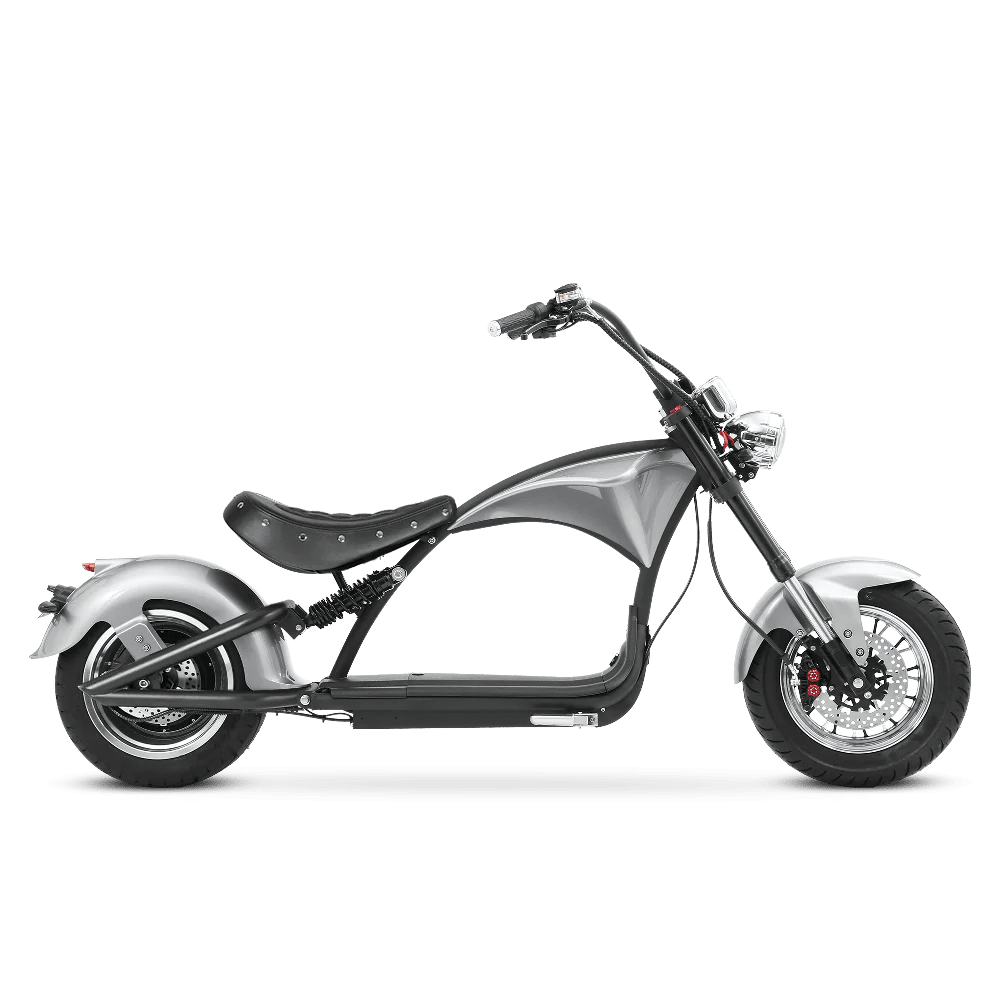 Eahora Emars M1P 60V 2000W Fat Tire Moped Scooter 37MPH Chopper Style Chopper Electric Scooters SPACE SILVER 12