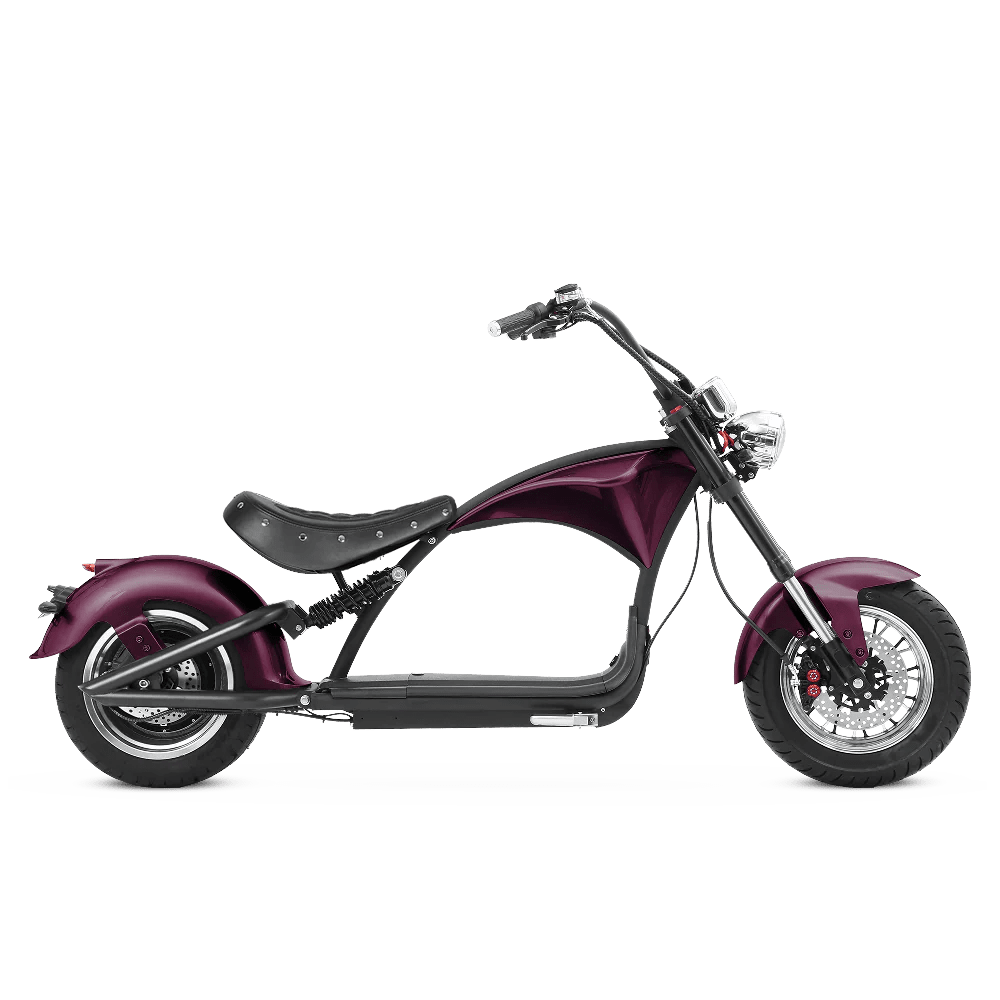 Eahora Emars M1P 60V 2000W Fat Tire Moped Scooter 37MPH Chopper Style Chopper Electric Scooters PURPLE 8