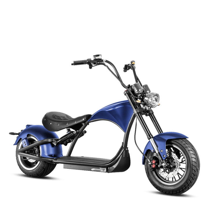 Eahora Emars M1P 60V 2000W Fat Tire Moped Scooter 37MPH Chopper Style Chopper Electric Scooters BLACK 17
