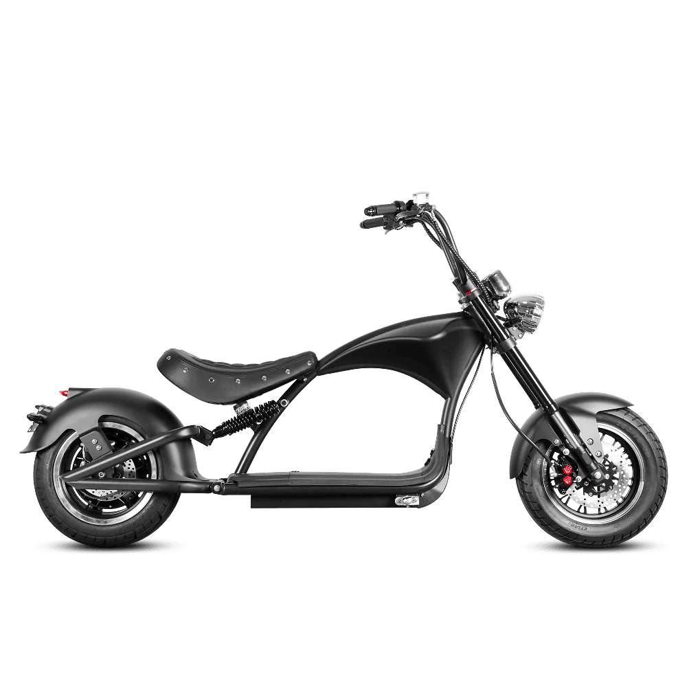 Eahora Emars M1P 60V 2000W Fat Tire Moped Scooter 37MPH Chopper Style Chopper Electric Scooters BLACK 15