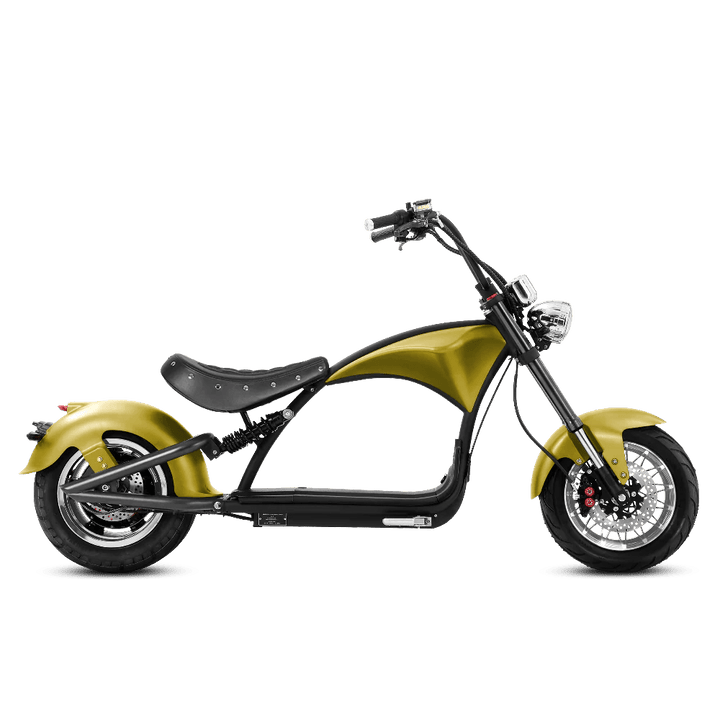 Eahora Emars M1P 60V 2000W Fat Tire Moped Scooter 37MPH Chopper Style Chopper Electric Scooters OLD GOLD 1