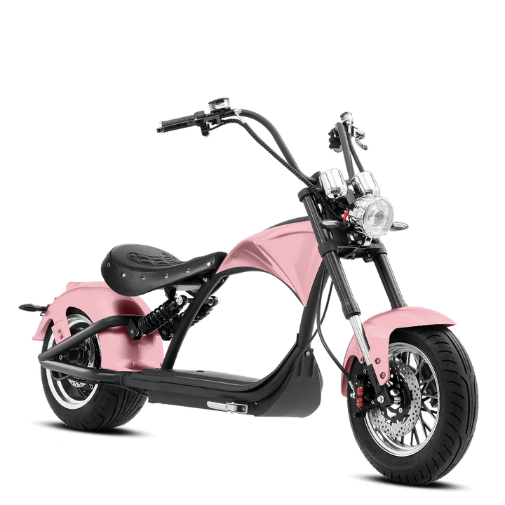 Eahora Emars M1P 60V 2000W Fat Tire Moped Scooter 37MPH Chopper Style Chopper Electric Scooters PINK 24