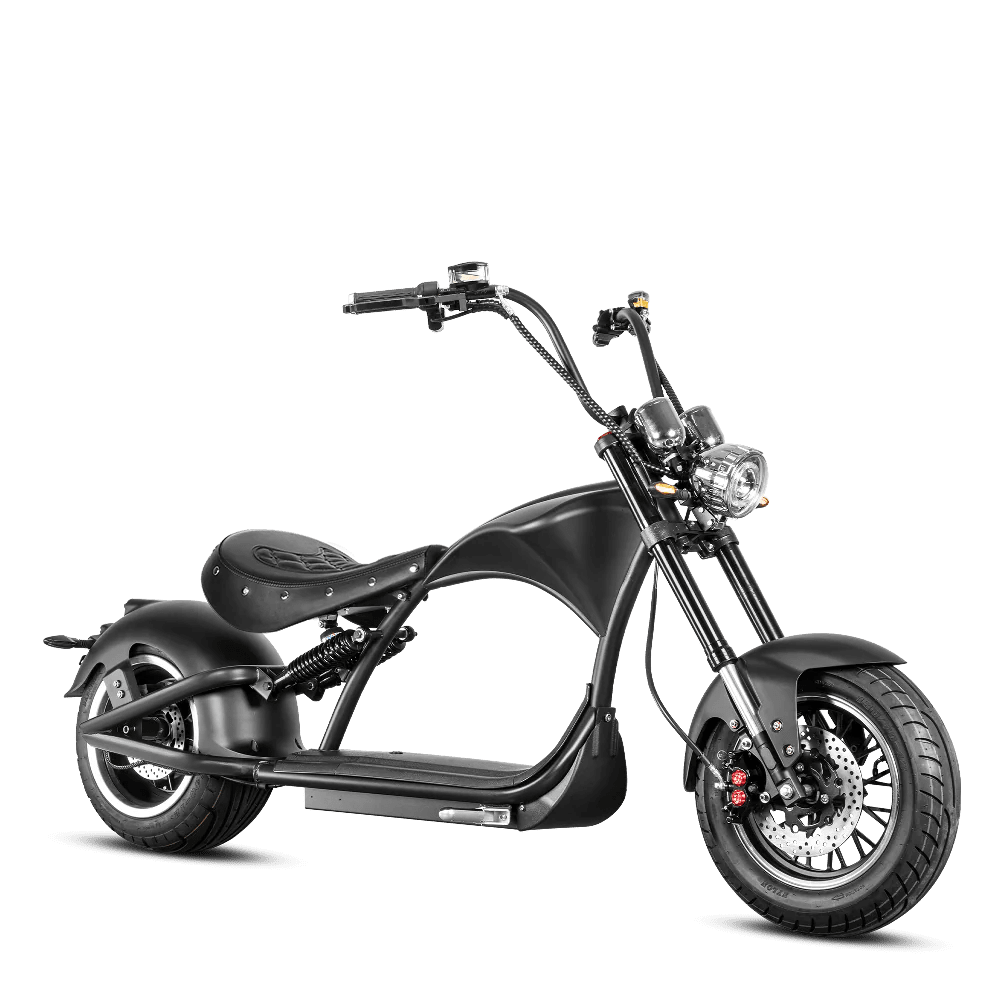 Eahora Emars M1P 60V 2000W Fat Tire Moped Scooter 37MPH Chopper Style Chopper Electric Scooters BLACK 16