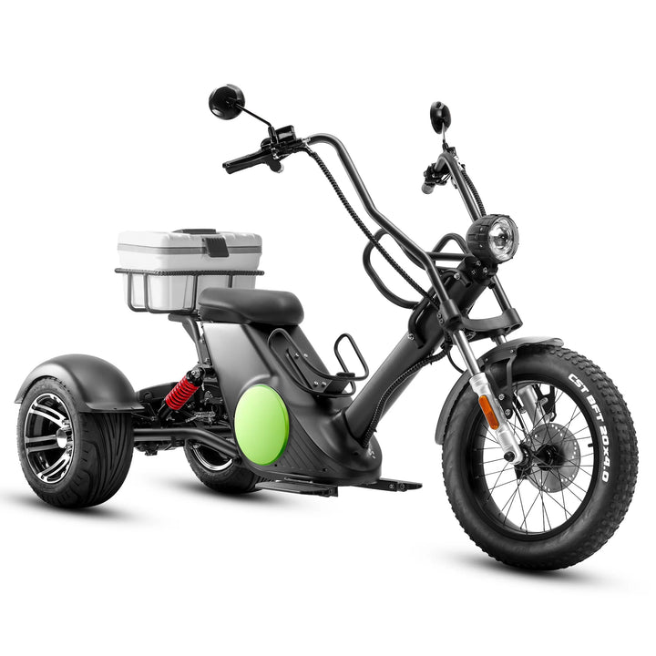 Eahora Golf M6G Trike 60V 2000W 3-Wheel Electric Golf Scooter 24MPH Electric Golf Scooters Black/Apple Green 1