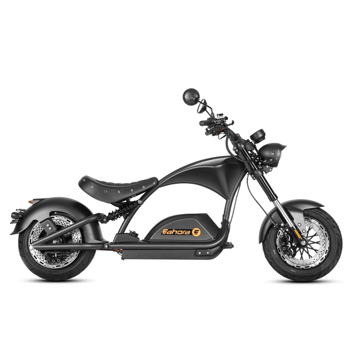 Eahora Knight M1PS 72V 4000W Harley-Style Electric Chopper Scooter 50MPH Chopper Scooters BLACK 2