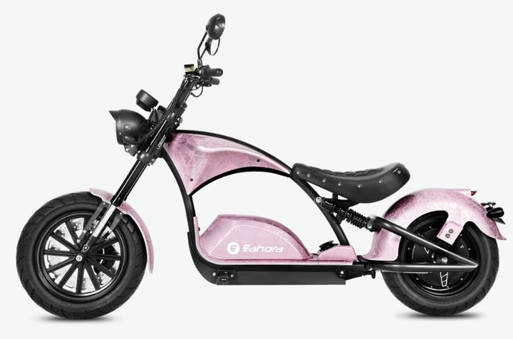 Eahora Knight M1PS 72V 4000W Harley-Style Electric Chopper Scooter 50MPH Chopper Scooters Rose 5