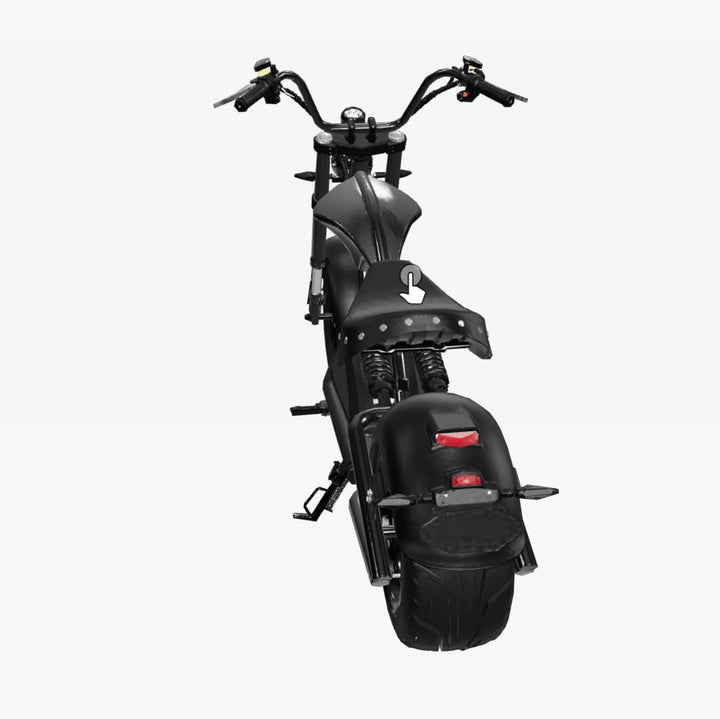 Eahora Knight M1PS 72V 4000W Harley-Style Electric Chopper Scooter 50MPH Chopper Scooters BLACK 3