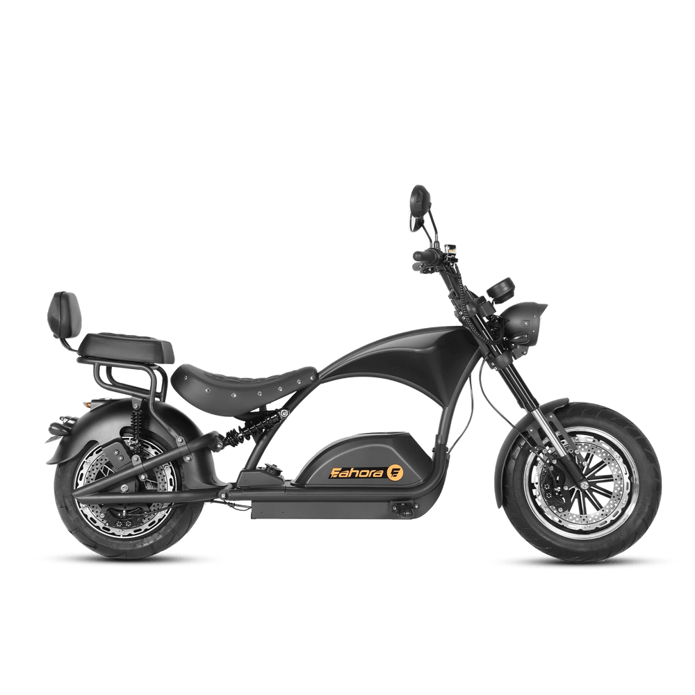 Eahora| Knight M1PS Two Seat Harley-Style 50MPH E-Moped Scooter - EBike Haul