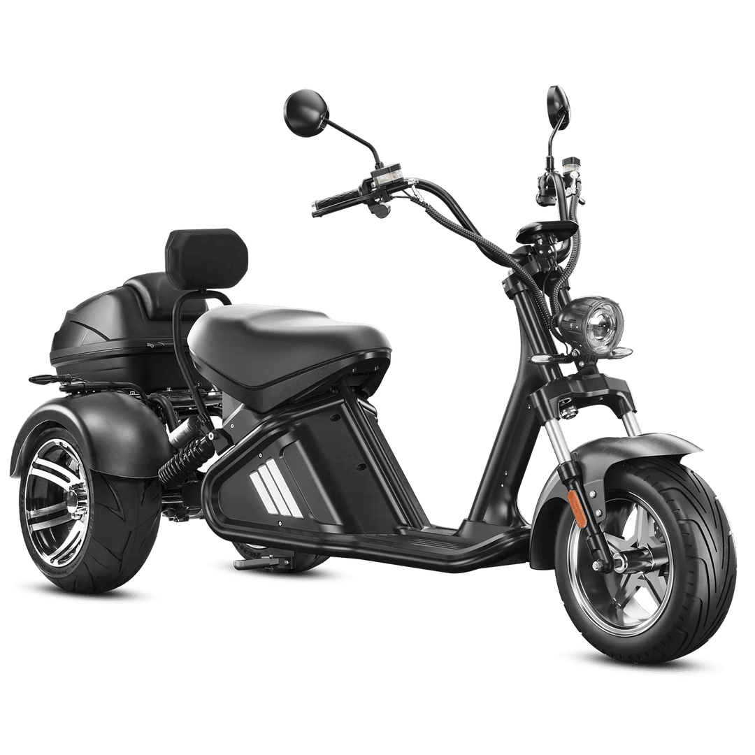 Eahora M2 Trike 60V 2000W 3-Wheel Electric Scooter 24MPH 68Mi Range Chopper Electric Scooters Black 1