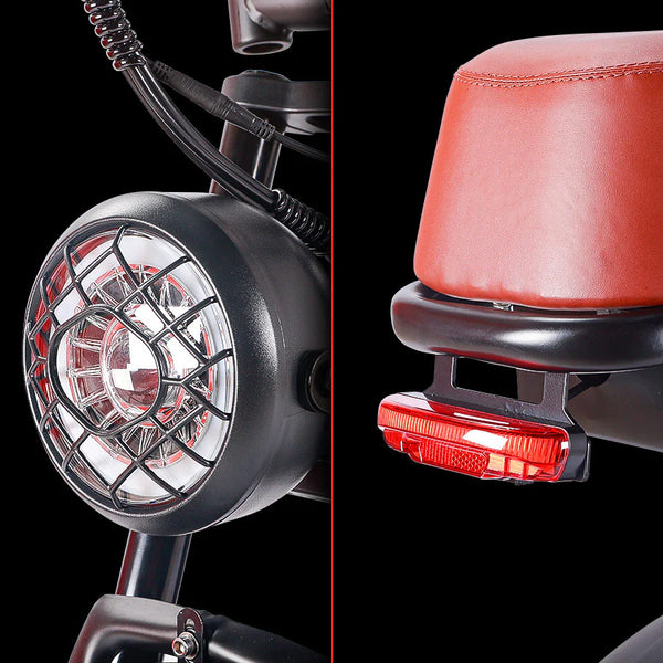 Illuminate Your Path with Bright Front and Rear Lights 