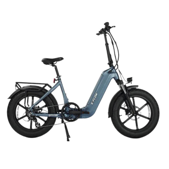 eJOE Young E-FLOW Folding Step-Thru Commuter E-Bike Folding Electric Bikes Cadet Blue 1