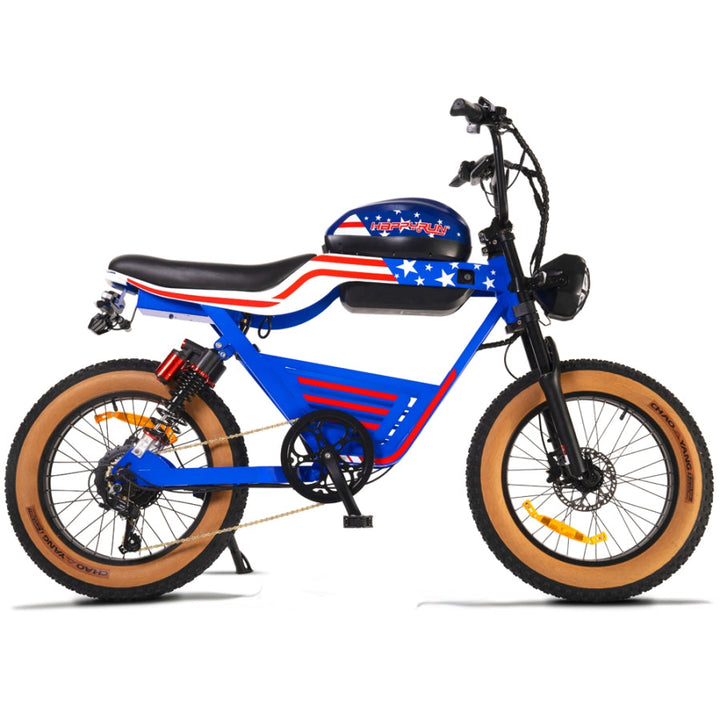 HappyRun G100 Electric Bike with 2000W Dual Battery 80-Mile Range