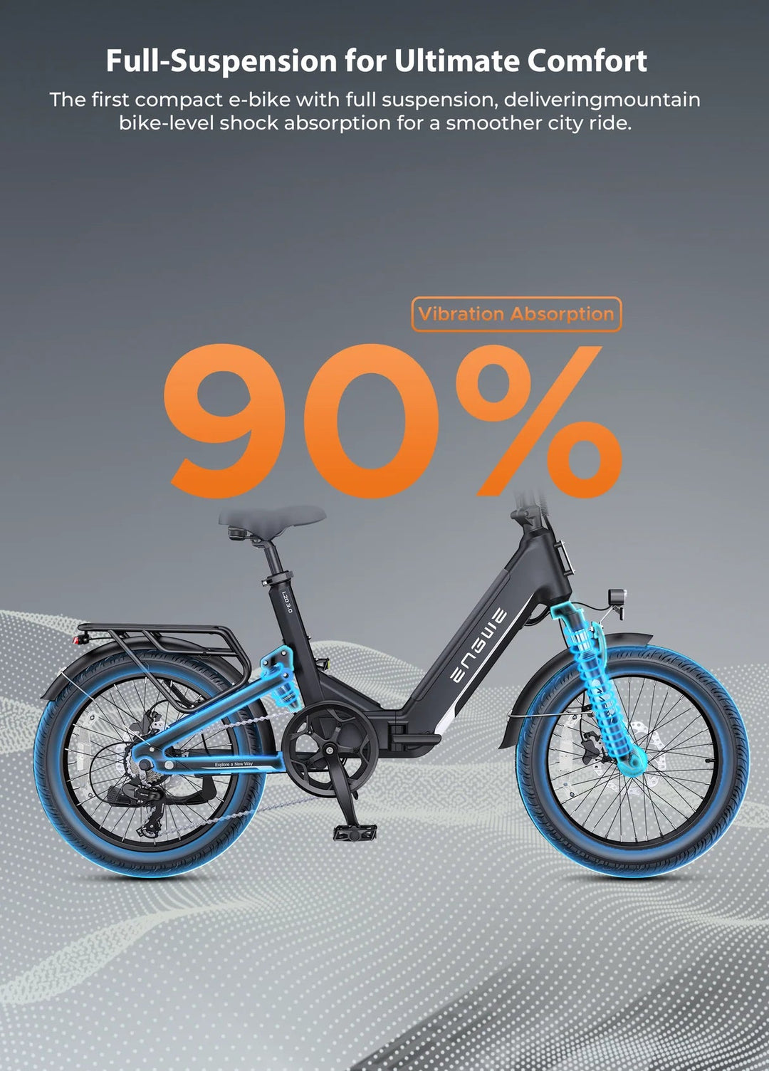 ENGWE L20 3.0| Full Suspension 720Wh Long-Range Utility E-Bike Step-Thru Electric Bikes Champagne 17
