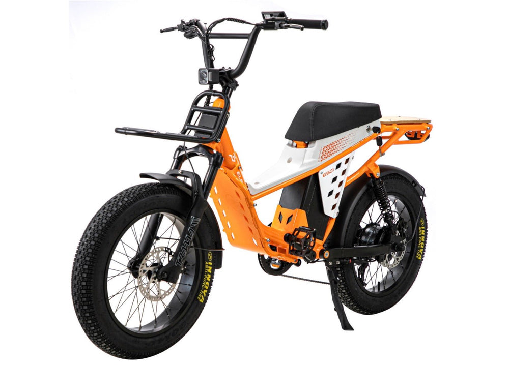 ES 01 Electric Fat Tire Bike - 750W Motor, Long-Range Battery Electric Bikes Orange 2