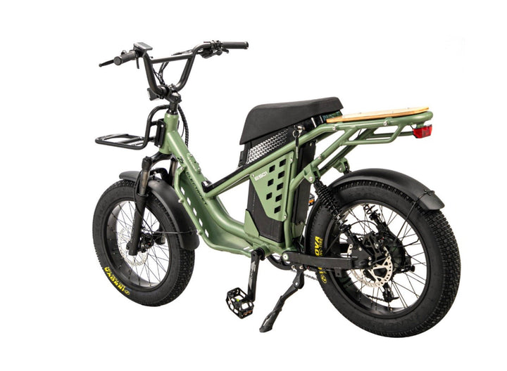 ES 01 Electric Fat Tire Bike - 750W Motor, Long-Range Battery Electric Bikes Green 4