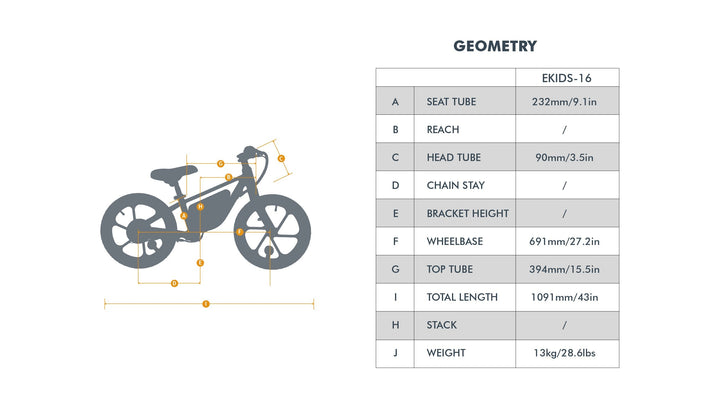 EUNORAU EKIDS16 1.0 Kids Balance EBike Kids Electric Bikes Obsidian 7