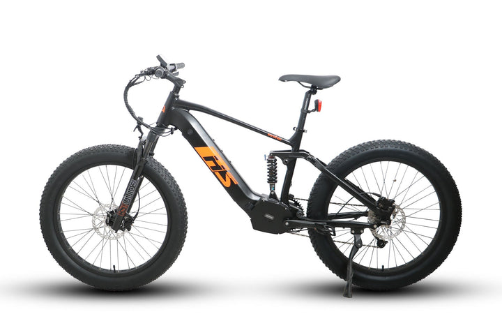 EUNORAU FAT-HS / Hunter X8 Full Suspension Hunting EBike Mountain Electric Bikes Black 4