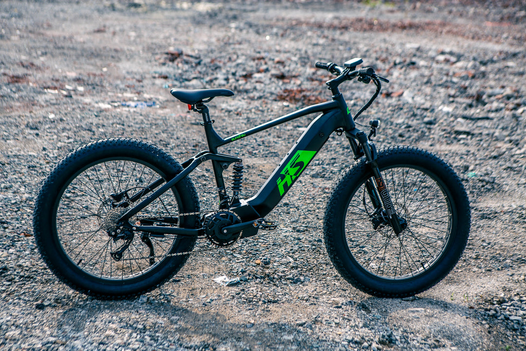 EUNORAU FAT-HS / Hunter X8 Full Suspension Hunting EBike Mountain Electric Bikes Black 3