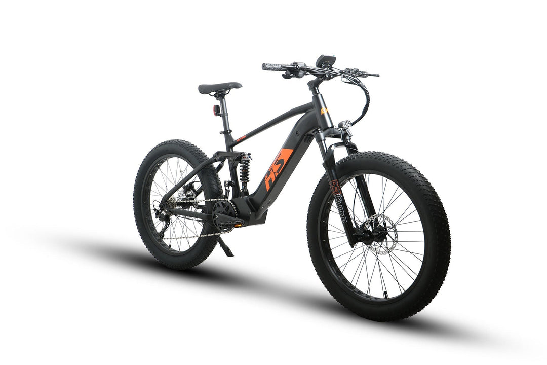EUNORAU FAT-HS / Hunter X8 Full Suspension Hunting EBike Mountain Electric Bikes Black 5