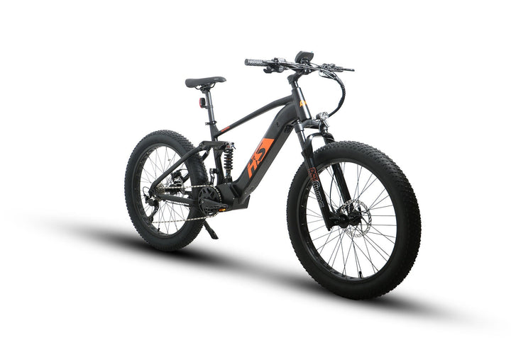 EUNORAU FAT-HS / Hunter X8 Full Suspension Hunting EBike Mountain Electric Bikes Black 5