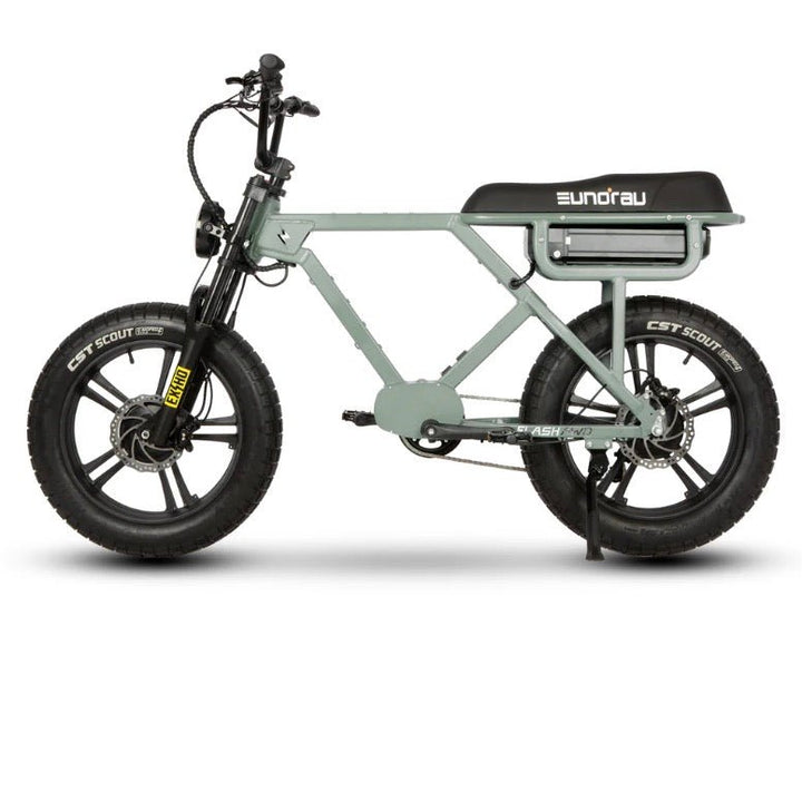 EUNORAU FLASH AWD 1.0 Dual Battery Commuter Fat tire Ebike Commuter Electric Bikes Lunar Dust 8