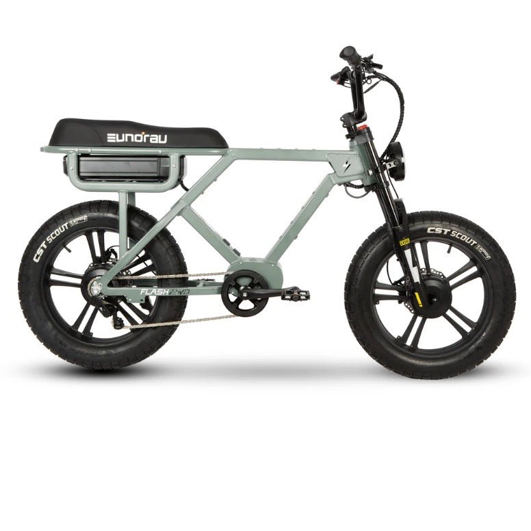 EUNORAU FLASH AWD 1.0 Dual Battery Commuter Fat tire Ebike Commuter Electric Bikes Lunar Dust 7