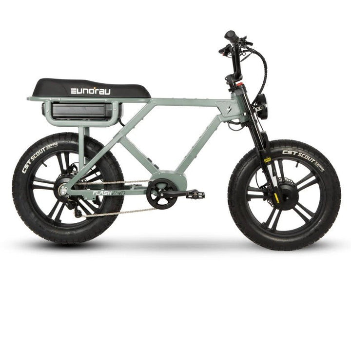 EUNORAU FLASH AWD 1.0 Dual Battery Commuter Fat tire Ebike Commuter Electric Bikes Lunar Dust 7