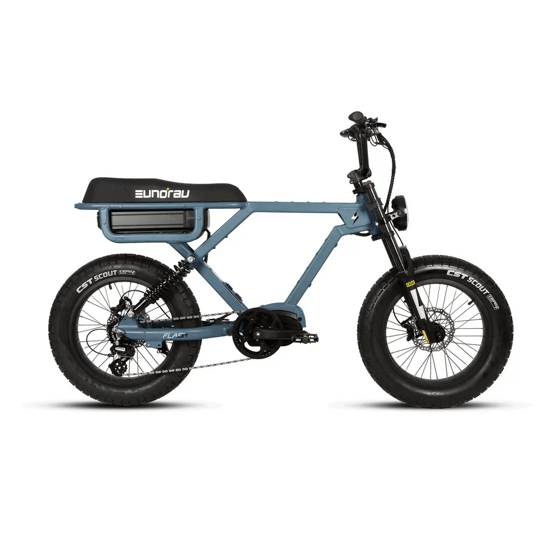 EUNORAU FLASH AWD 1.0 Dual Battery Commuter Fat tire Ebike Commuter Electric Bikes Moon Black 1