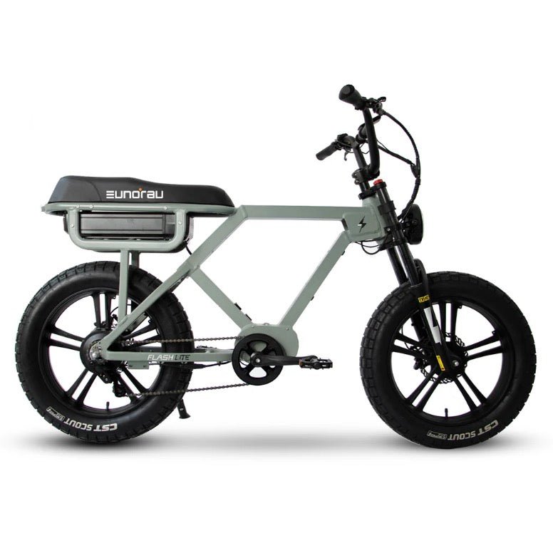 EUNORAU FLASH LITE 2.0 Commuter Fat Tire Ebike Commuter Electric Bikes Lunar Dust 1