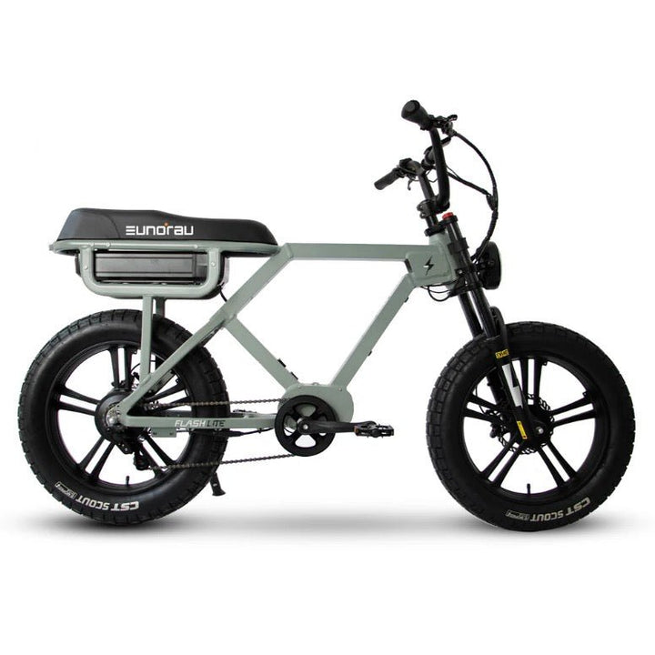 EUNORAU FLASH LITE 2.0 Commuter Fat Tire Ebike Commuter Electric Bikes Lunar Dust 1