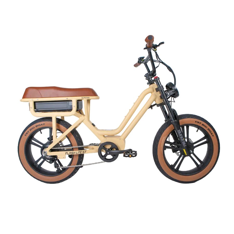 EUNORAU FLASH LITE ST 1.0 City Commuter eMoped EBike Commuter Electric Bikes Ivory 7